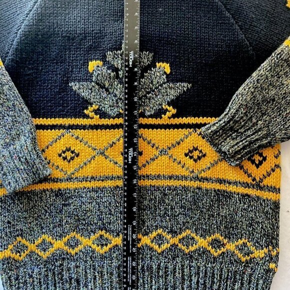 Vintage Susann D Acrylic Wool Blend Black Yellow Sage Green Argyle Sweat… - Picture 9 of 10